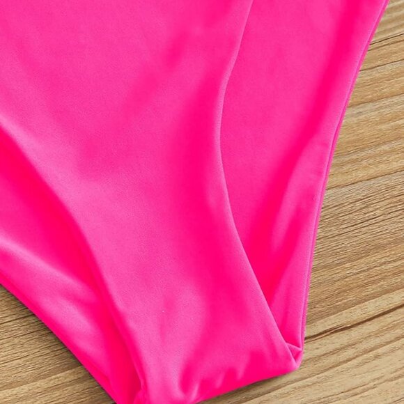 SweatyRocks Women's Sexy Bathing Suit Floral Print Cross Back Bikini Set - Picture 5 of 5